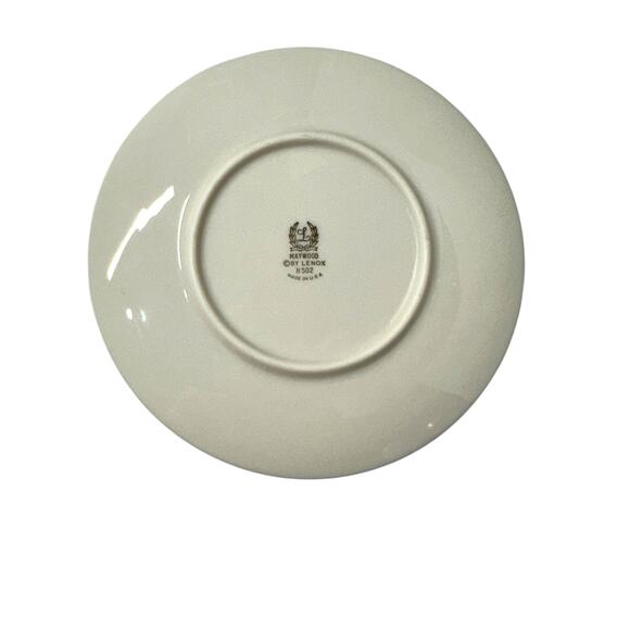 Vintage Lenox Maywood H502 Blue Floral Bread‎ Plate Platinum Trim 6 3/8”LNC - Picture 2 of 3